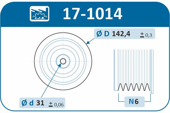 Шків, колінчатий вал, Ijs 17-1014