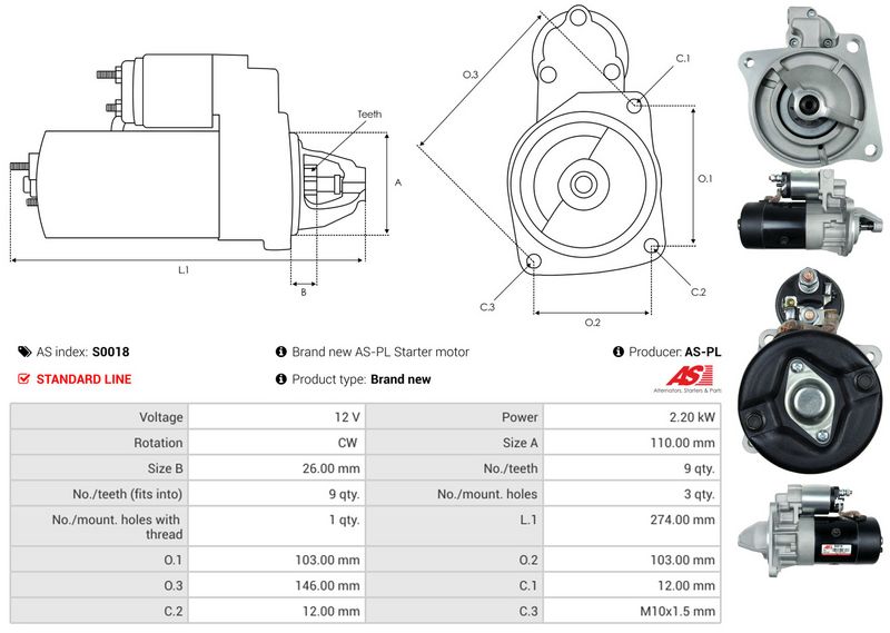 AS-PL S0018 Starter