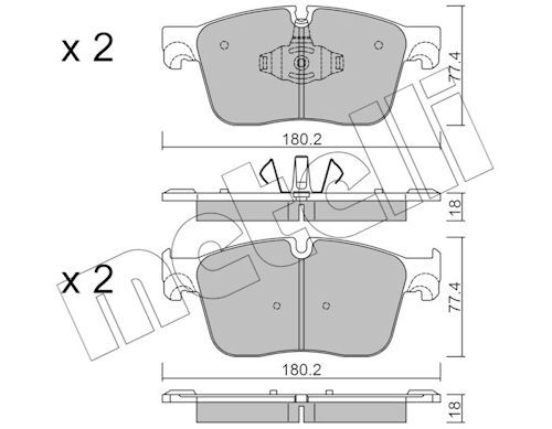Plaquettes+de+frein+à+disque METELLI 22-1124-0