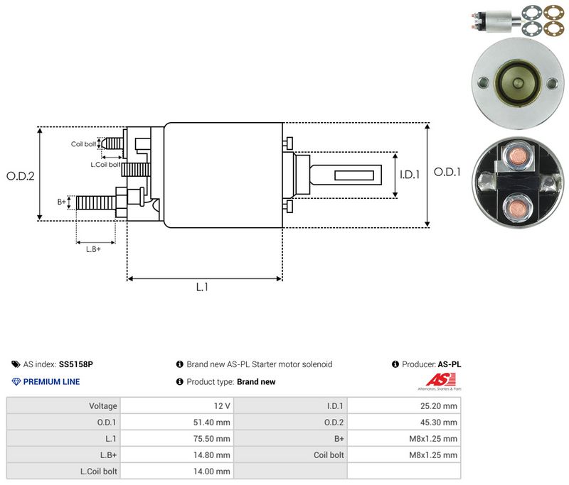 Magnetlülitus, starter, AS-PL SS5158P