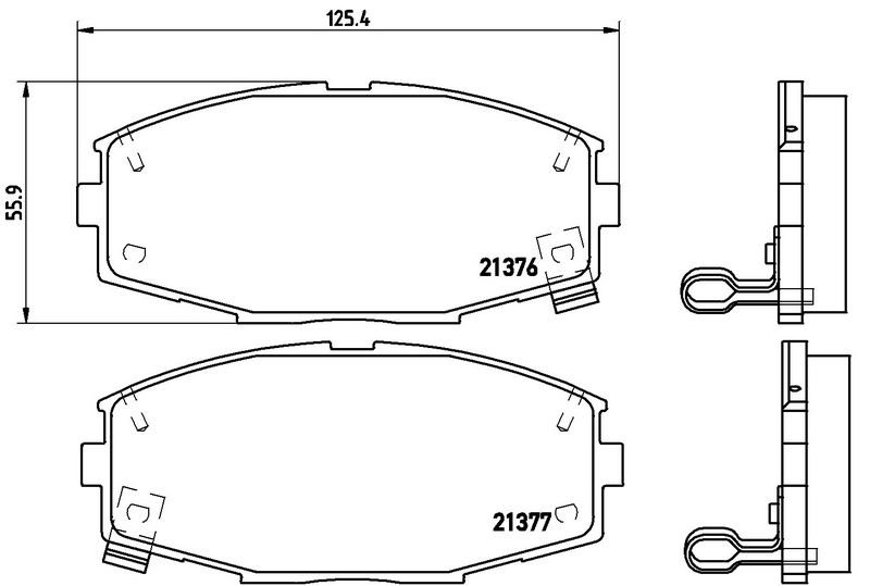 BREMBO P83020 Brake Pad Set, disc brake