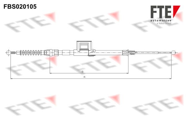 FTE huzal, rögzítőfék 9250009