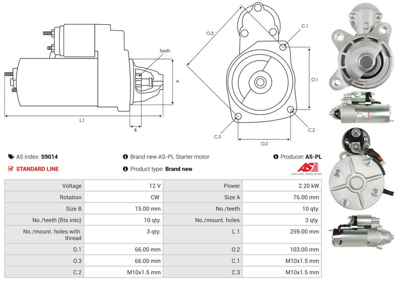 AS-PL S9014 Starter