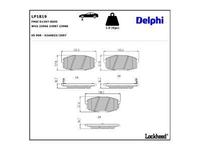 DELPHI LP1819 Brake Pad Set, disc brake