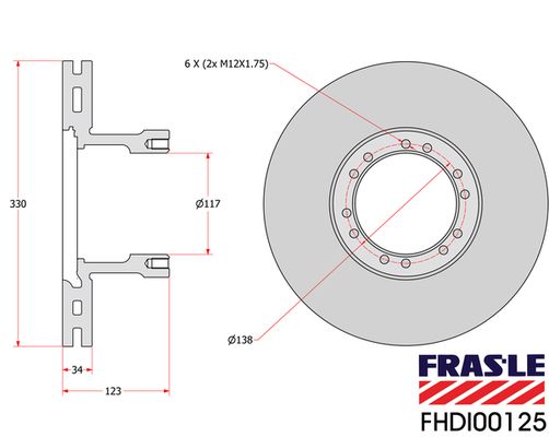 Brzdový kotouč FHDI00125