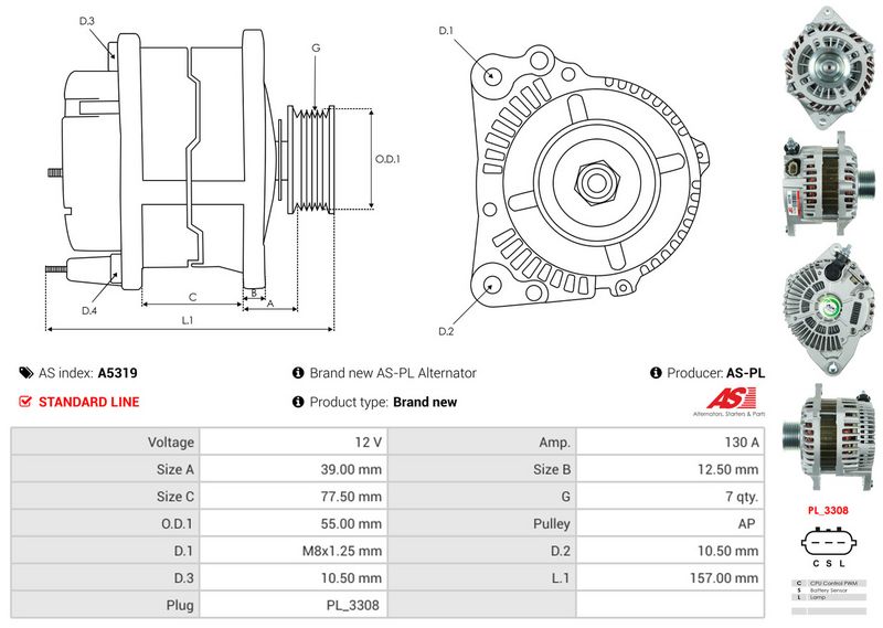 AS-PL A5319 Alternator