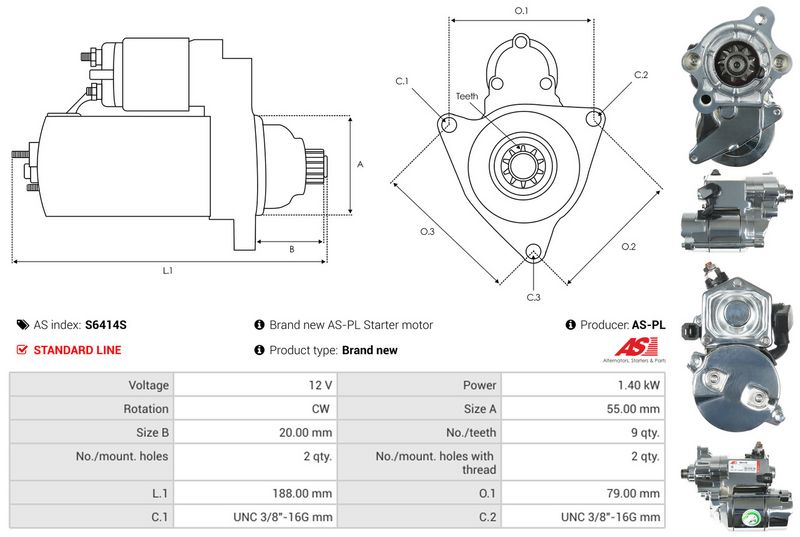 Starter, AS-PL S6414S