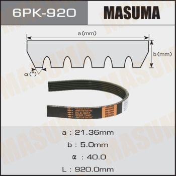 Поліклиновий ремінь, Masuma 6PK-920