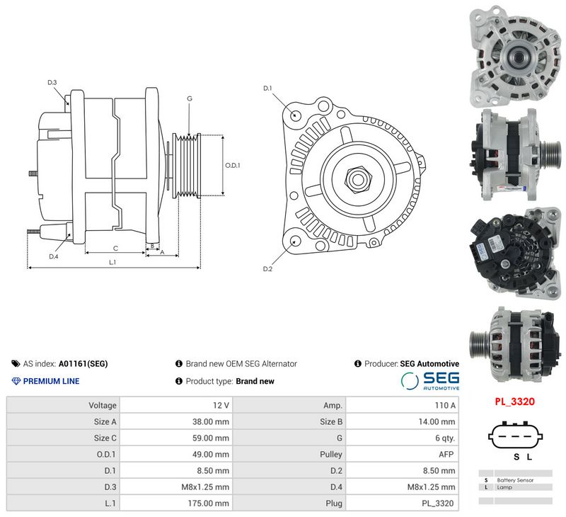 This part match OEM code: A2TJ0281ZC