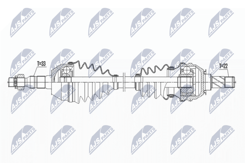 NTY hajtótengely NPW-PL-119