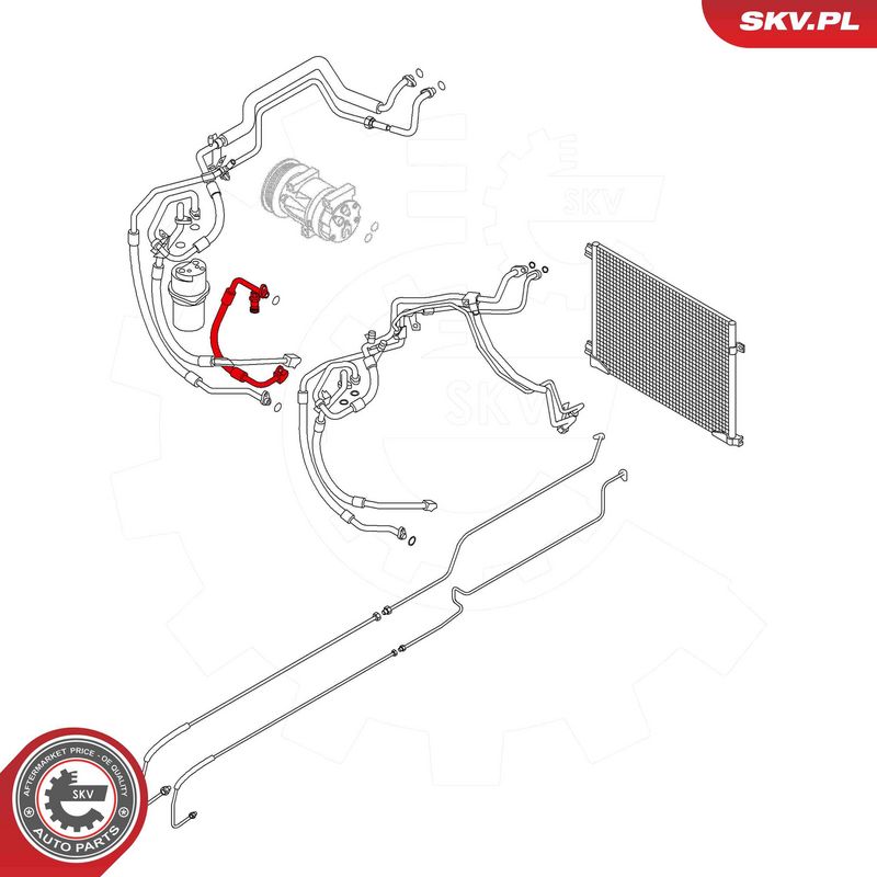 ESEN SKV 87SKV843 High-pressure Line, air conditioning