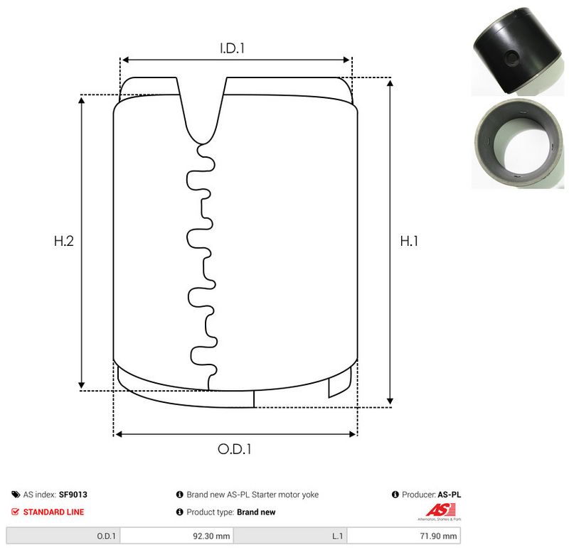 AS-PL SF9013 Field Winding, starter