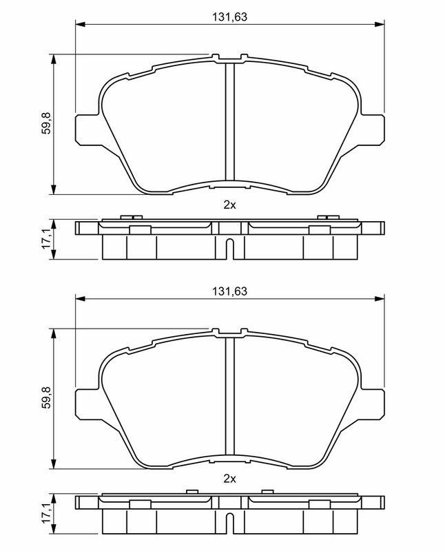 BOSCH 0986494792 Brake Pad Set, disc brake
