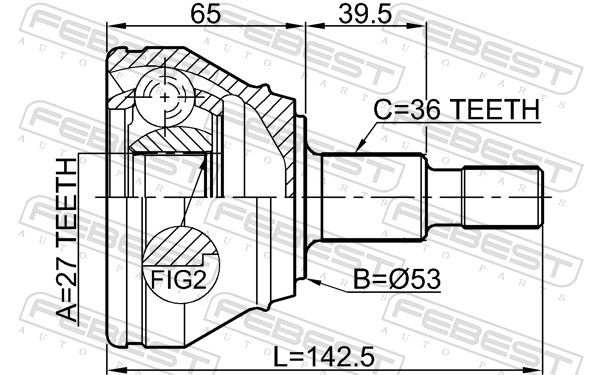 FEBEST 2310-033 Joint Kit, drive shaft