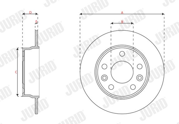Гальмівний диск, Jurid 563689JC