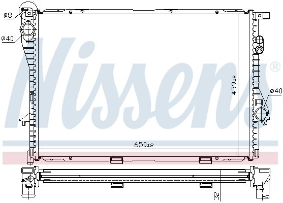 NISSENS 60603A Radiator, engine cooling