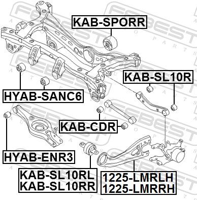 FEBEST 1225-LMRLH Control/Trailing Arm, wheel suspension