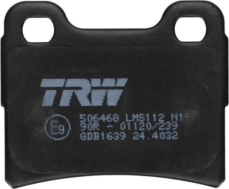 Piduriklotsi komplekt, ketaspidur, TRW GDB1639