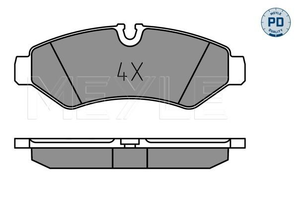Комплект гальмівних колодок MEYLE 0252074720PD