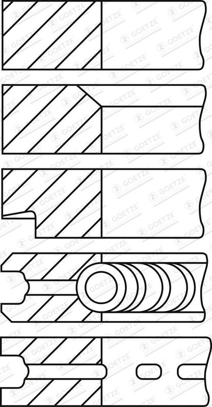 GOETZE ENGINE Jeu segments pistons 08-160811-00
