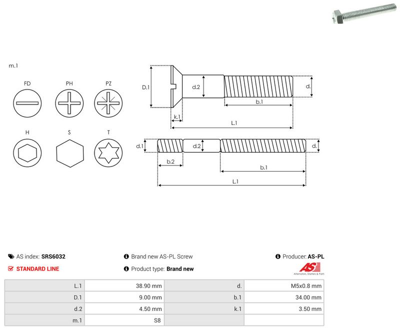 AS-PL SRS6032 Repair Set, alternator