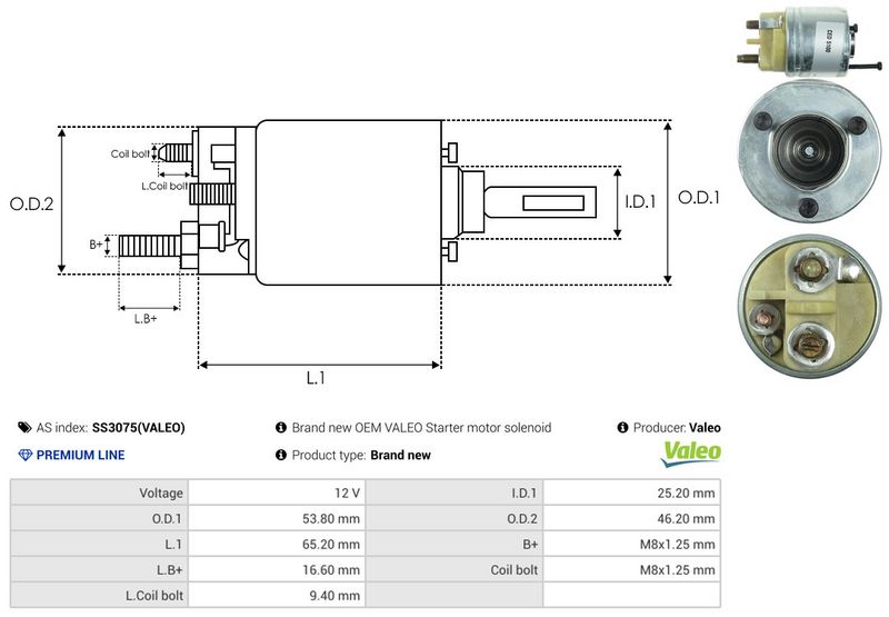 AS-PL SS3075(VALEO) Solenoid Switch, starter