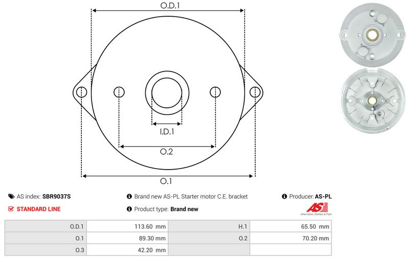 Starterikaas, Karburaator, AS-PL SBR9037S
