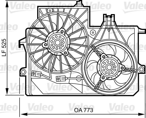 VALEO ventilátor, motorhűtés 696384