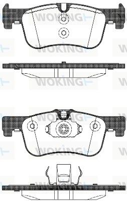 Комплект гальмівних накладок, дискове гальмо, Woking P15783.10