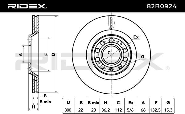 спирачен диск RIDEX
