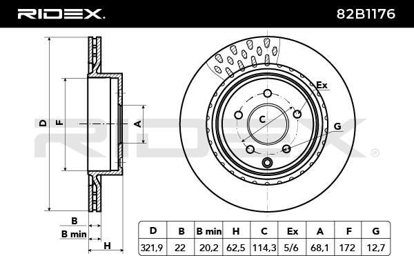 спирачен диск RIDEX