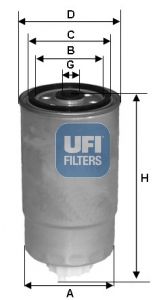 Фільтр палива, Ufi 24.381.00