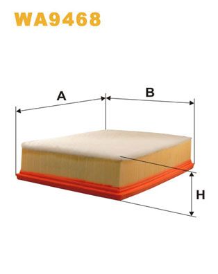 Повітряний фільтр, фільтрувальний елемент, T4), Transporter (T4) Wix Filters (WA9468), Wix Filters WA9468