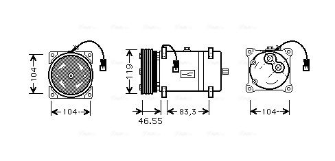 AVA QUALITY COOLING kompresszor, klíma CNAK161