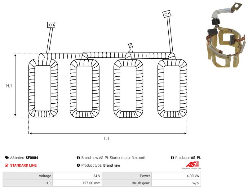 Mähis, starter, AS-PL SF0004