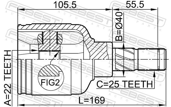 FEBEST 0211-EP16 Joint Kit, drive shaft