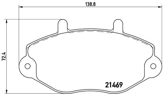 Комплект гальмівних накладок, дискове гальмо, Brembo P24033