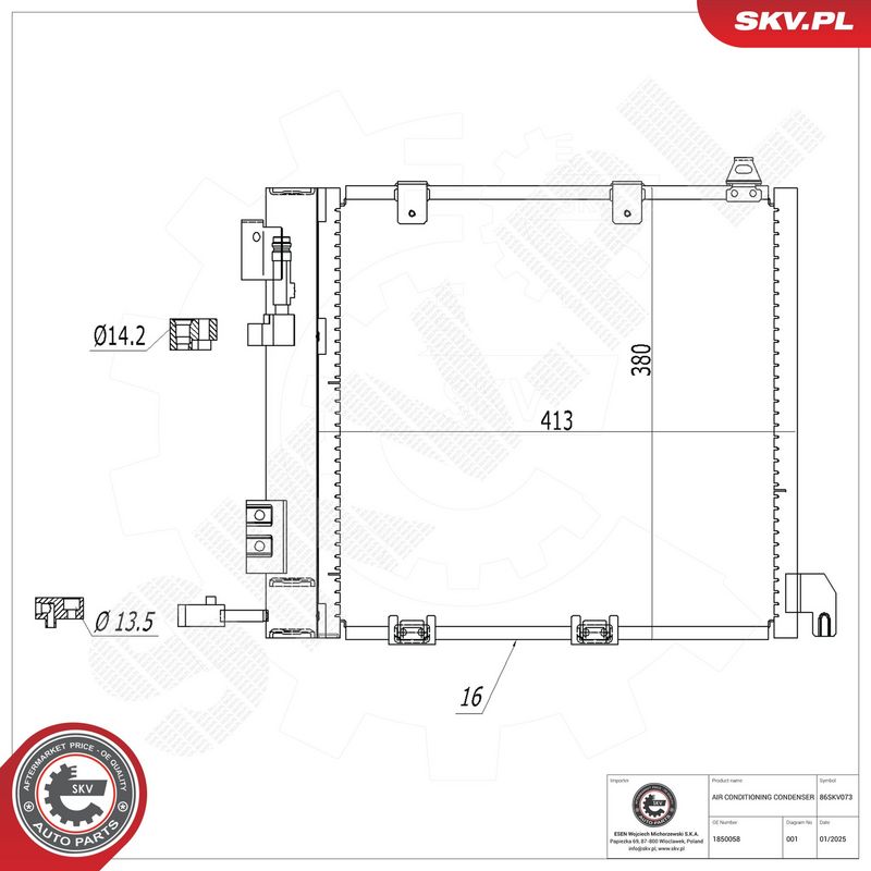 Kondensaator, kliimaseade, ESEN SKV 86SKV073