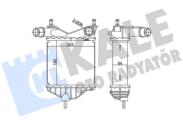 KALE FIAT интеркуллер Idea,Punto 1.3d 03-,Lancia