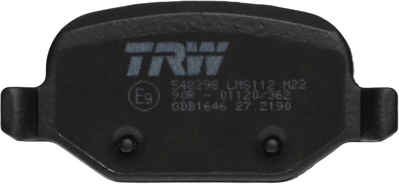Piduriklotsi komplekt, ketaspidur, TRW GDB1646