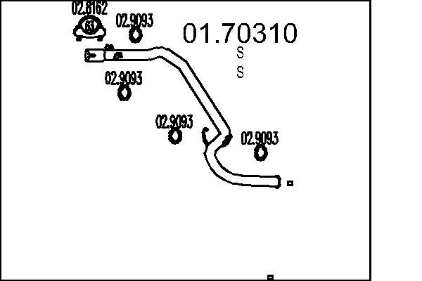 MTS kipufogócső 01.70310