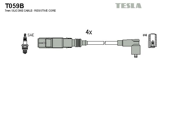 Комплект проводів високої напруги, Tesla T059B