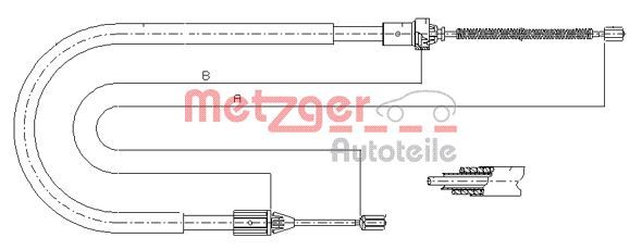 METZGER huzal, rögzítőfék 11.6585