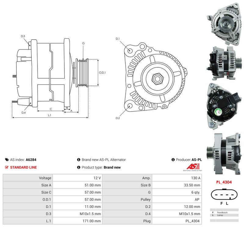 AS-PL A6284 Generatorius
