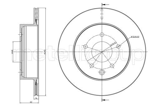 Гальмівний диск зад. Qashqai/X-Trail/Leaf/Koleos 01- (292x16) Cifam 800-797C