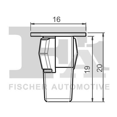 FA1 77-60008.5 Clip, trim/protection strip