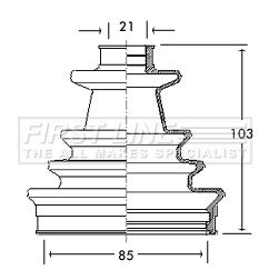 First Line FCB2175 Bellow, drive shaft