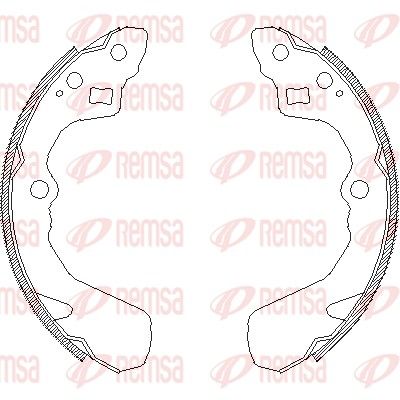 Комплект гальмівних колодок, Remsa 4386.00