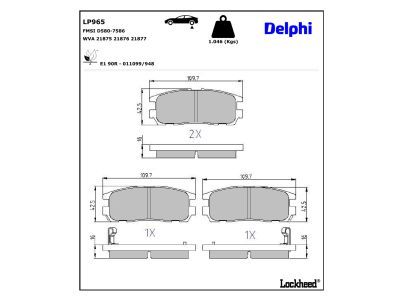 DELPHI LP965 - Brake Pad Set, disc brake