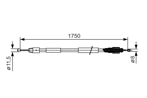 Bosch Cable Pull, parking brake 1 987 482 018 (1987482018)